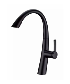 ברז מטבח נשלף WAVE שחור AQUILA PREMIUM