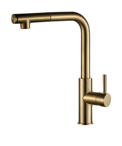 ברז מטבח נשלף CLOD זהב מוברש AQUILA PREMIUM