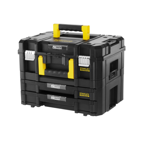 ארגז כלים עם 2 מגירות TSTAK עליון סגר מתכת 19 ליטר STANLEY FATMAX